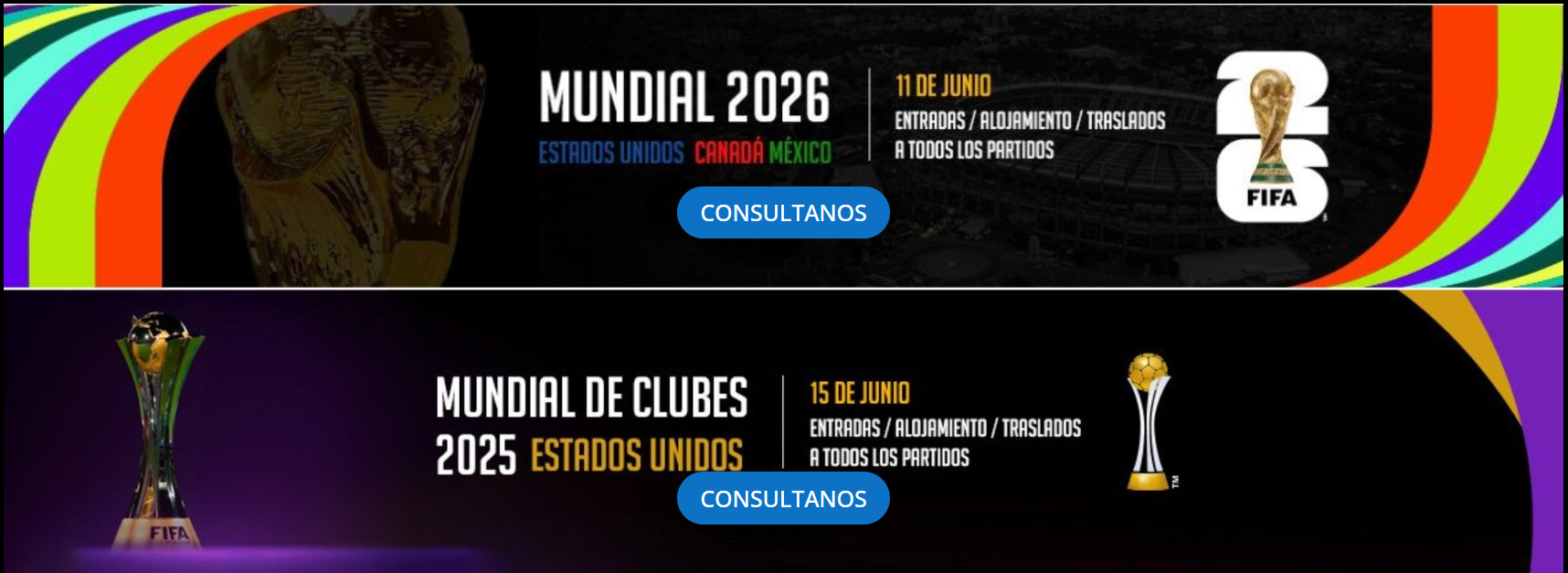 Mundial 2026 and Mundial de Clubes 2025 Banner